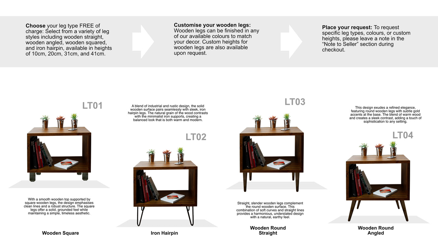 Record Player Stand, Vinyl LP Record Storage, Hifi Rack, Turntable Unit, Vinyl Storage Furniture - Many Colours Available!
