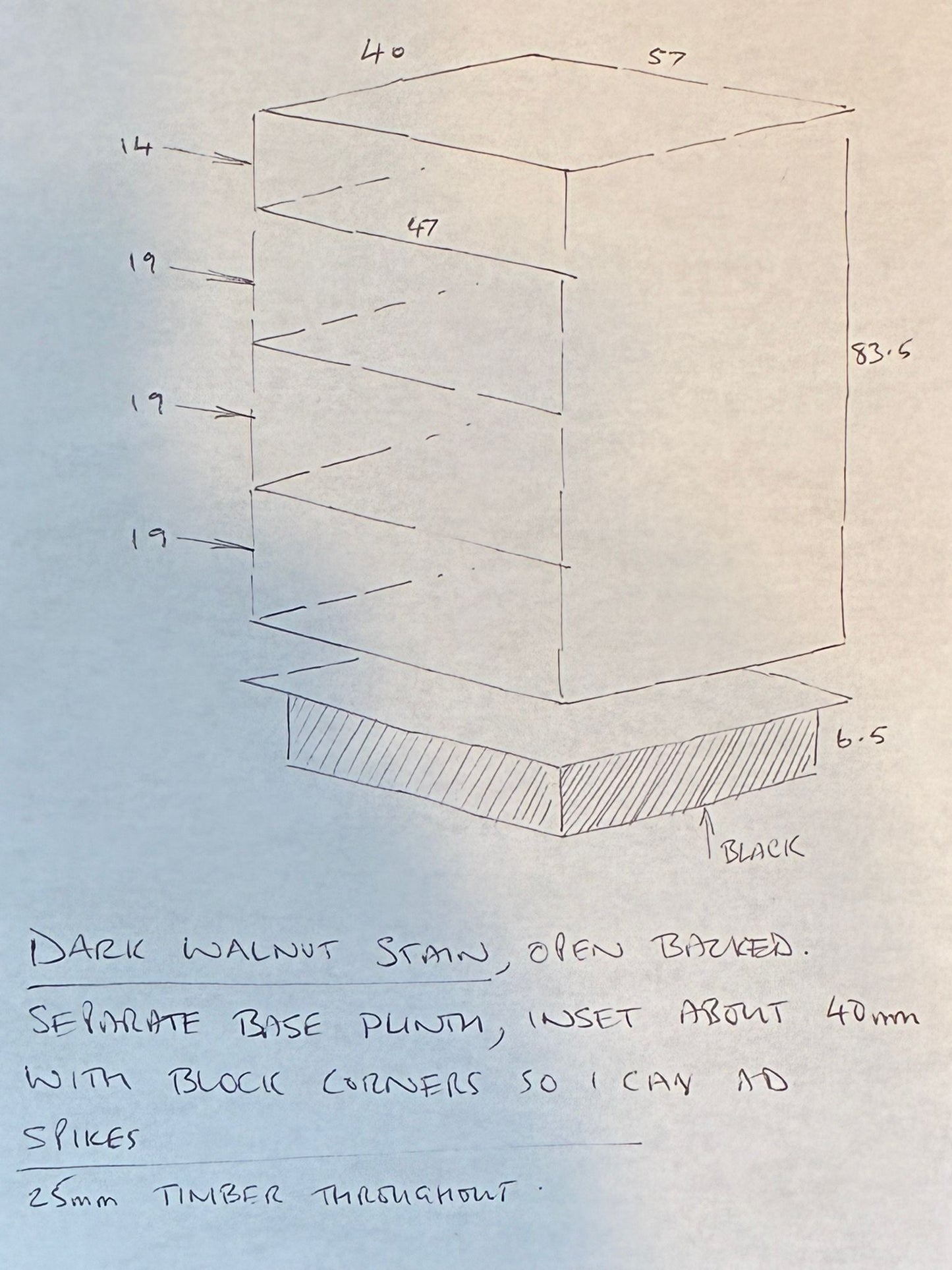 Custom Tower Style Record Stand