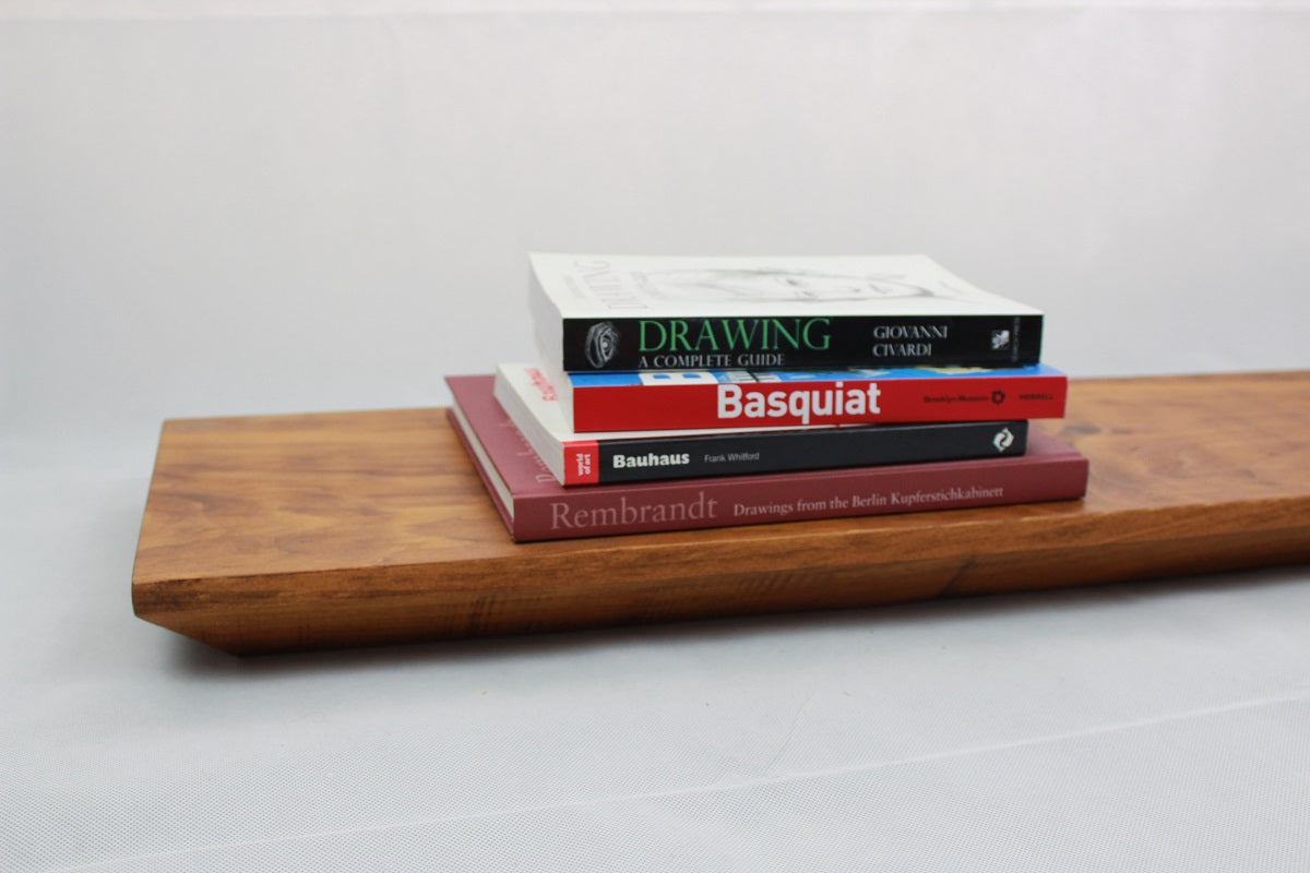 Rustic Industrial Shelf, Floating Wooden Wall Bookcase, Wall Decoration - Available in Many Colours!