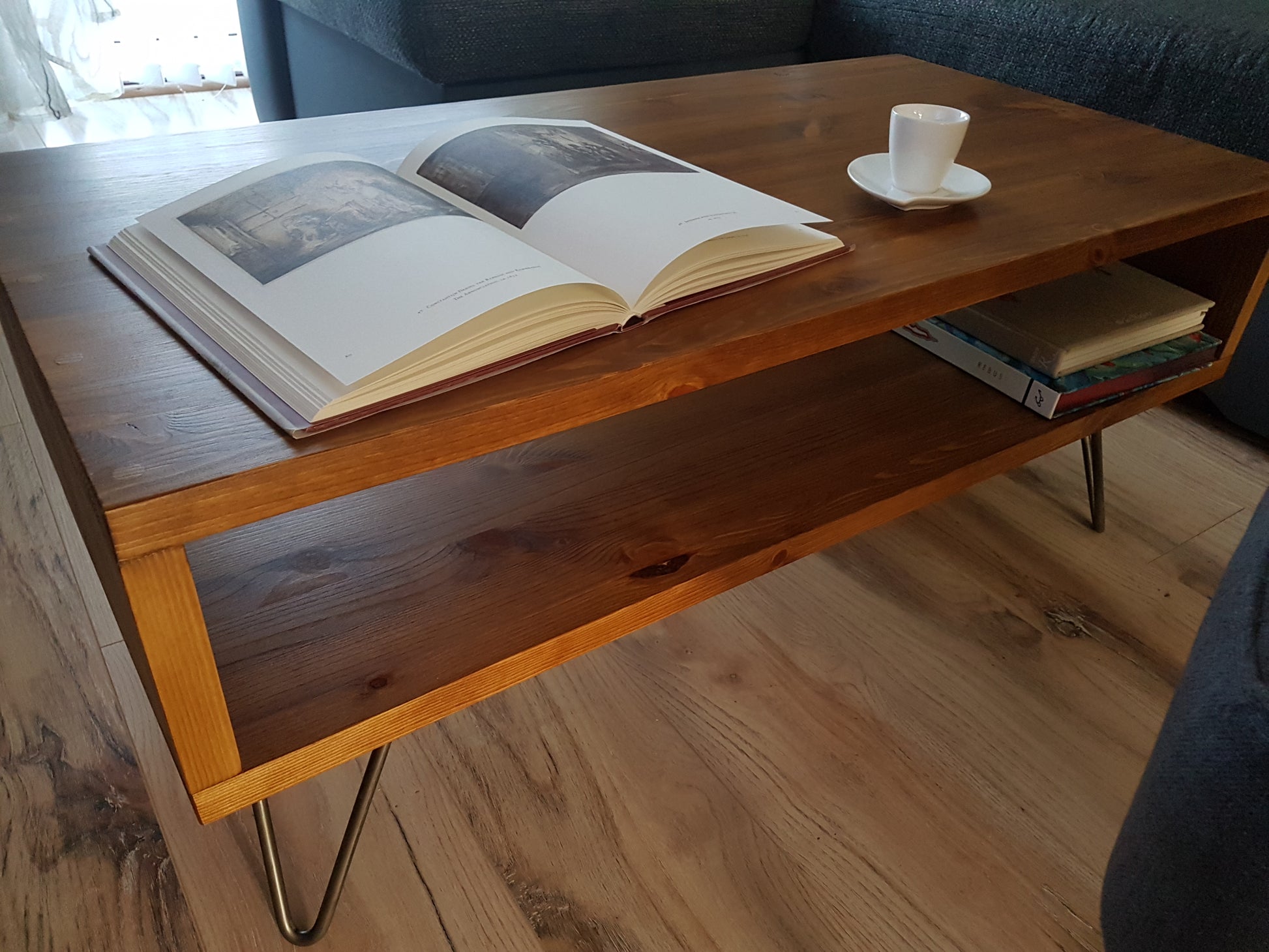 Low Coffee Table, Living Room Solid Wood Table COLOUR FURNITURE 