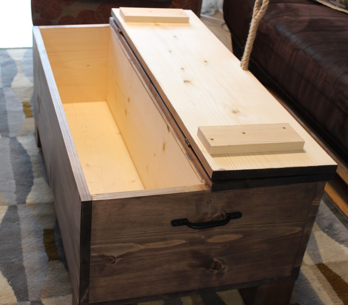 Rustic Industrial Trunk, Wooden Trunk, Storage Trunk, Storage Chest, Trunk Coffee Table - Available in Many Colours!