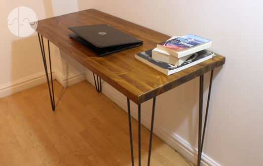 Minimalist Computer Table - Desk made in Rustic - Industrial Style COLOUR FURNITURE