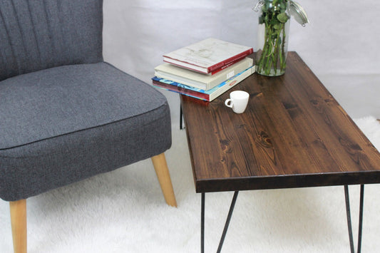 Low Coffee Table, Cocktail- Tea Table, Side Table made with Solid Wood COLOUR FURNITURE 
