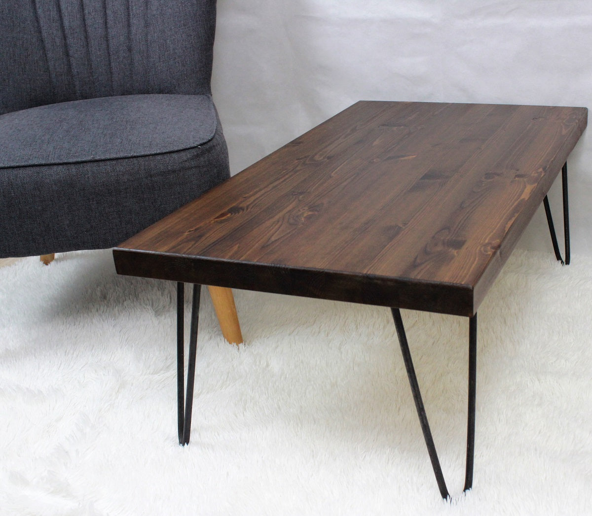 Low Coffee Table, Cocktail- Tea Table, Side Table made with Solid Wood COLOUR FURNITURE 