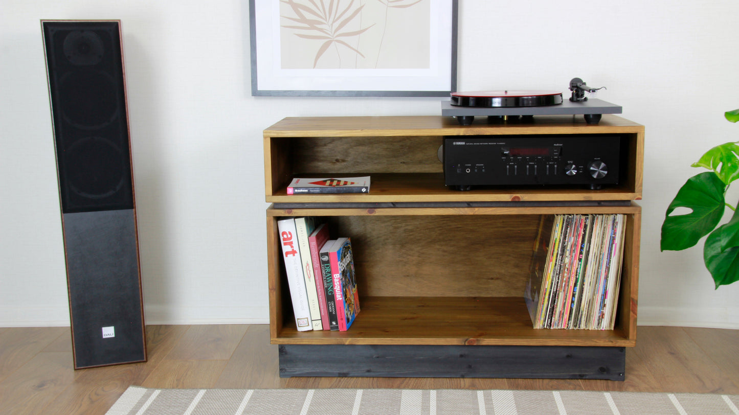 Large Entertainment Unit, Vinyl Record Player Stand, Vinyl Storage Unit COLOUR FURNITURE