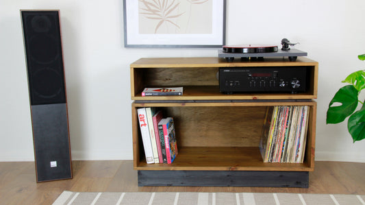 Large Entertainment Unit, Vinyl Record Player Stand, Vinyl Storage Unit COLOUR FURNITURE