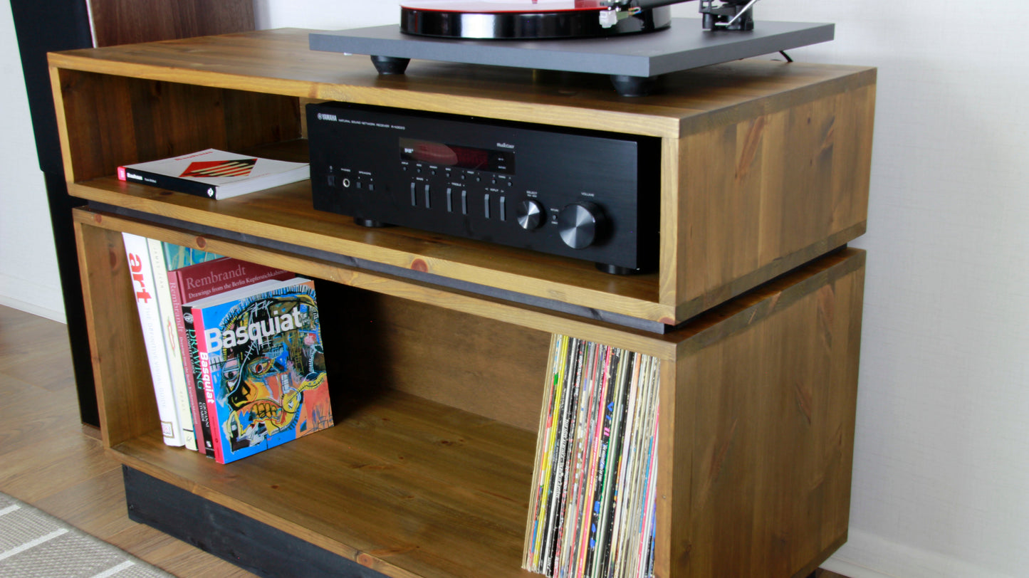 Large Entertainment Unit, Vinyl Record Player Stand, Vinyl Storage Unit COLOUR FURNITURE