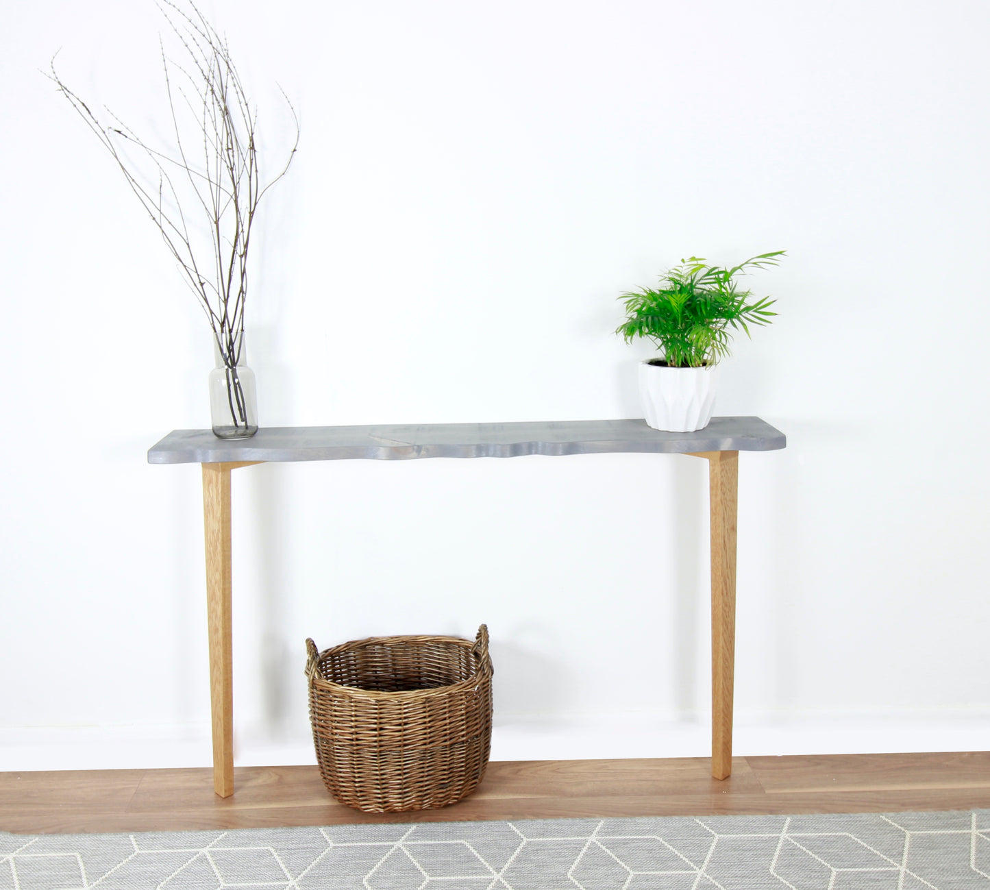 Hallway Console Table, Sideboard Table with Solid Oak Legs COLOUR FURNITURE