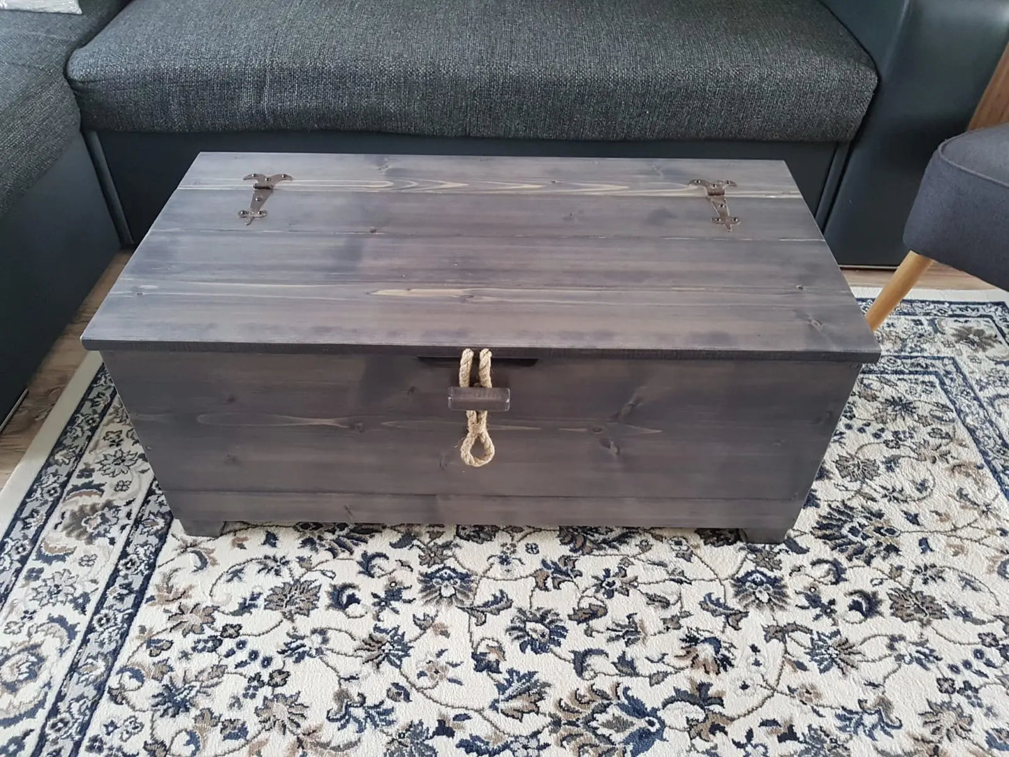 Wooden Storage Chest Trunk Blanket Box Chest Trunk Vintage Coffee Table Ottoman COLOURLIMITED