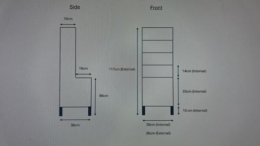 Custom Listing – Two-Piece Vinyl Storage Cabinet