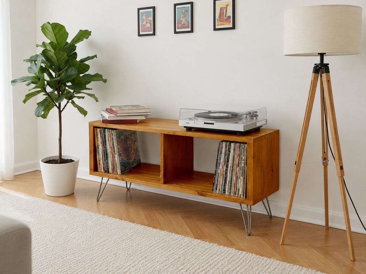 Record Player Stand, Vinyl LP Record Storage, Hifi Rack, Turntable Unit, Vinyl Storage Furniture - Many Colours Available!