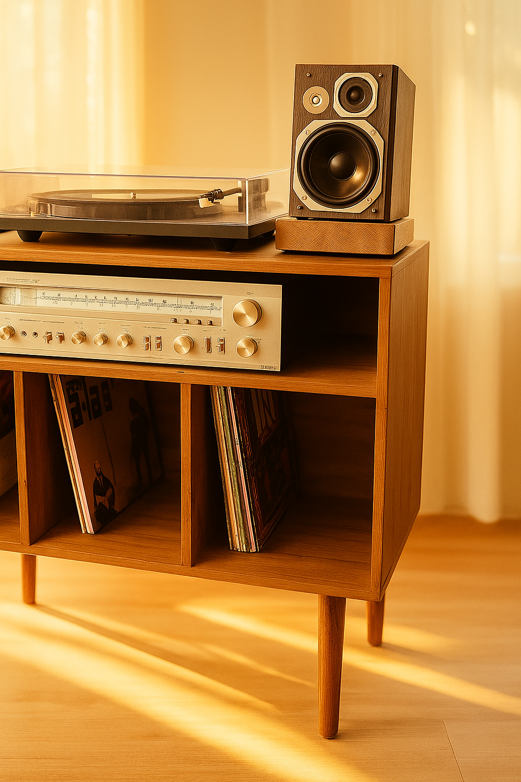 Record Player Stand, Vinyl LP Record Storage, Hifi Rack, Turntable Unit, Vinyl Storage Furniture - Many Colours Available!