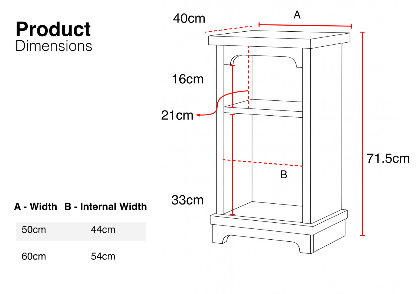 Record Player Stand, Vinyl LP Record Storage, Hifi Rack, Turntable Unit, Vinyl Storage Furniture - Many Colours Available!