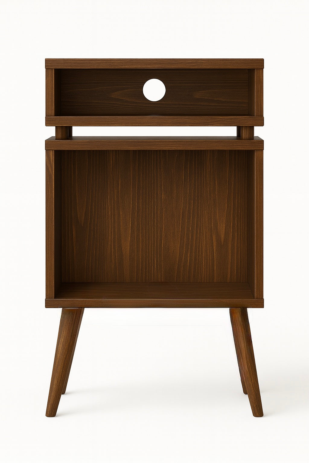 Record Player Stand & Vinyl Storage Cabinet | Solid Wood Media Tower