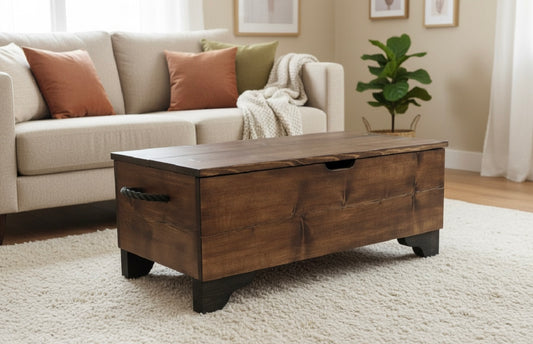Rustic Industrial Trunk, Wooden Trunk,  Storage Trunk, Storage Chest, Trunk Coffee Table - Available in Many Colours!
