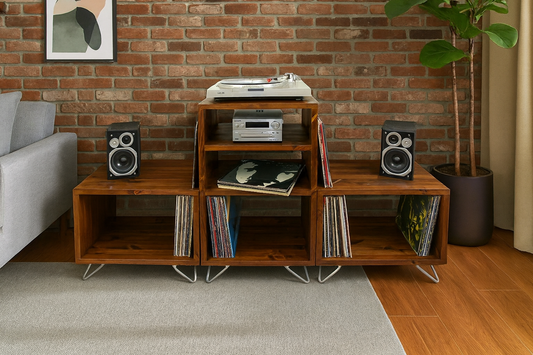 Record Player Stand, Vinyl LP Record Storage, Hifi Rack, Turntable Unit, Vinyl Storage Furniture - Many Colours Available!