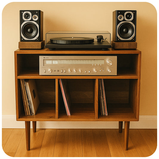 Record Player Stand, Vinyl LP Record Storage, Hifi Rack, Turntable Unit, Vinyl Storage Furniture - Many Colours Available!