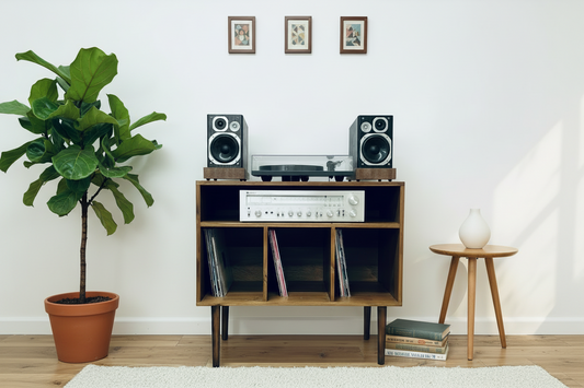 Record Player Stand, Vinyl LP Record Storage, Hifi Rack, Turntable Unit, Vinyl Storage Furniture - Many Colours Available!