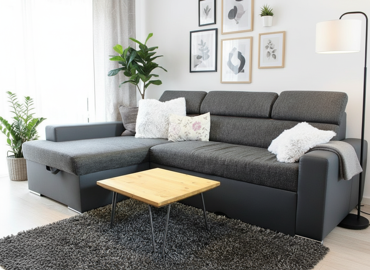 Rustic Industrial Coffee Table, Square  Low Table, Side Table, Made with Solid Wood - Available in many Colours!