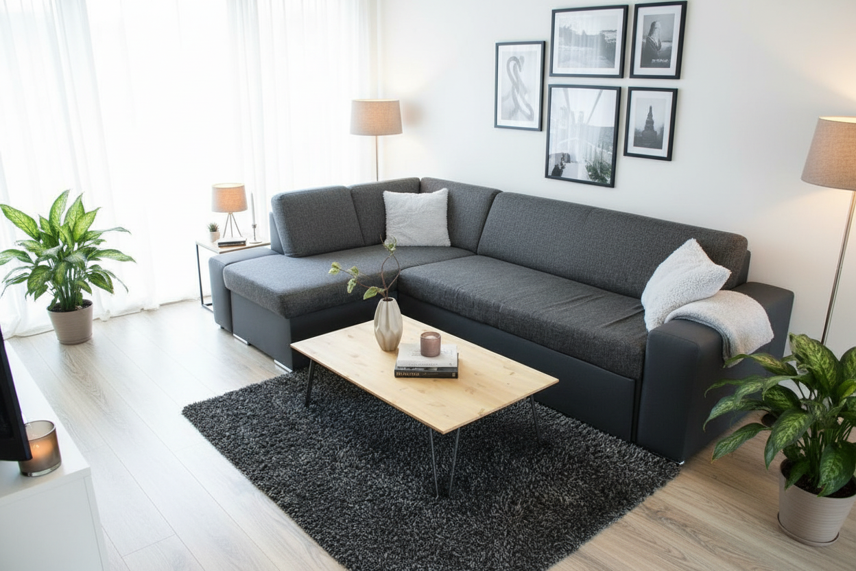 Rustic Industrial Coffee Table, Rectangle Low Table, Side Table, Made with Solid Wood - Available in many Colours!