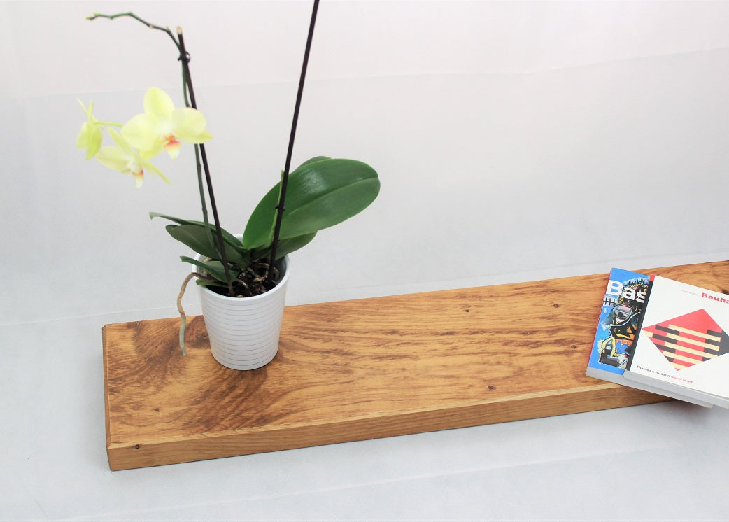 Rustic Industrial Shelf, Floating Wooden Wall Bookcase, Wall Decoration - Available in Many Colours!