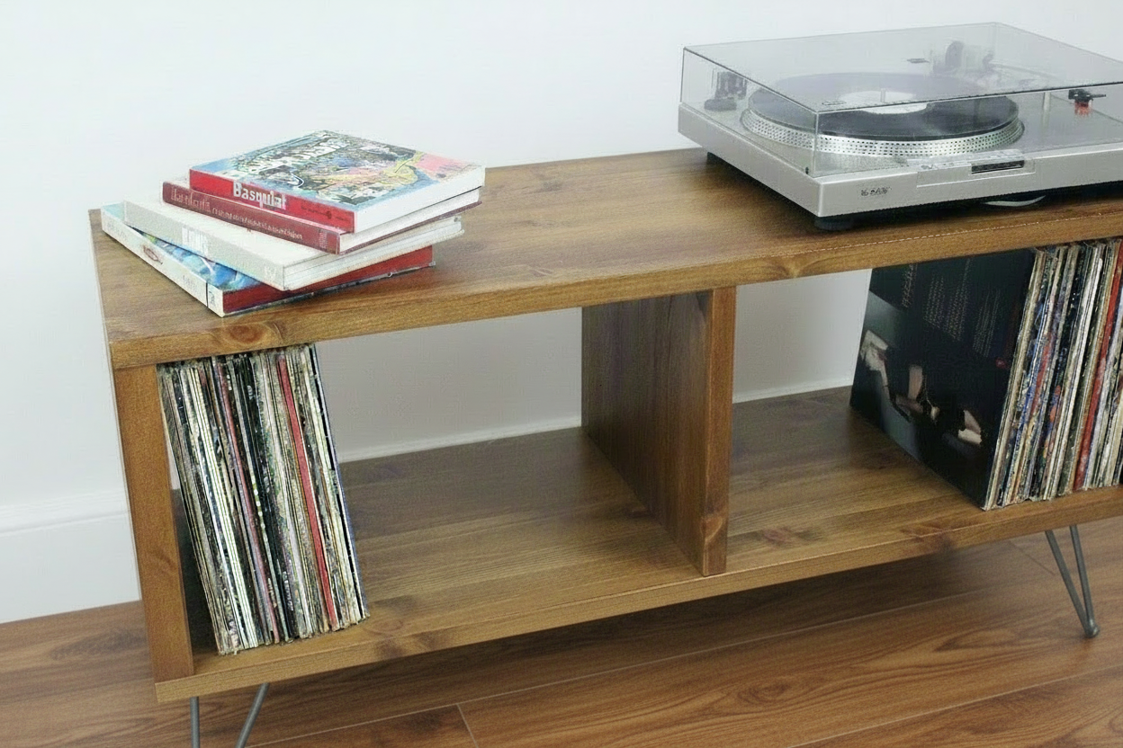 Record Player Stand, Vinyl LP Record Storage, Hifi Rack, Turntable Unit, Vinyl Storage Furniture - Many Colours Available!