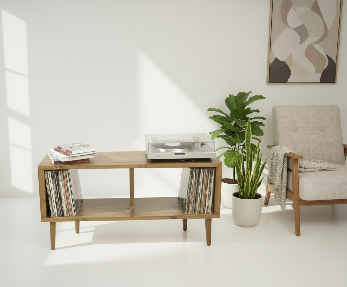 Record Player Stand, Vinyl LP Record Storage, Hifi Rack, Turntable Unit, Vinyl Storage Furniture - Many Colours Available!