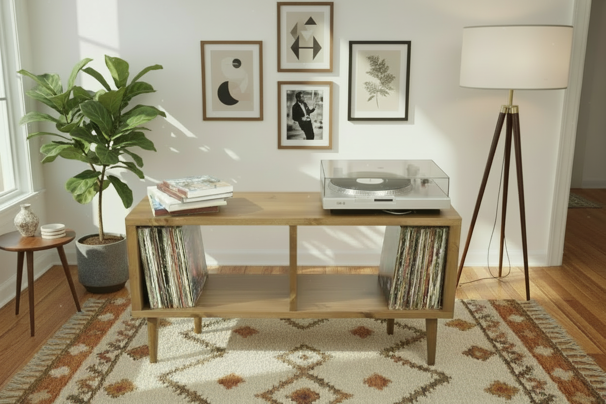 Record Player Stand, Vinyl LP Record Storage, Hifi Rack, Turntable Unit, Vinyl Storage Furniture - Many Colours Available!