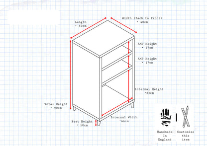 Record Player Stand, Vinyl LP Record Storage, Hifi Rack, Turntable Unit, Vinyl Storage Furniture - Many Colours Available!