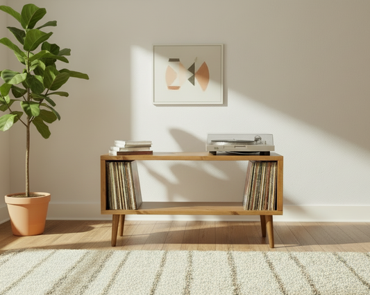Record Player Stand, Vinyl LP Record Storage, Hifi Rack, Turntable Unit, Vinyl Storage Furniture - Many Colours Available!