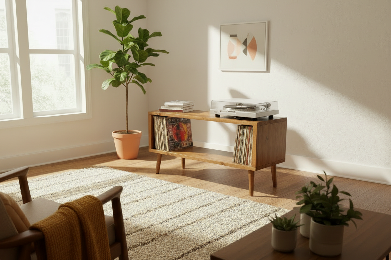 Record Player Stand, Vinyl LP Record Storage, Hifi Rack, Turntable Unit, Vinyl Storage Furniture - Many Colours Available!