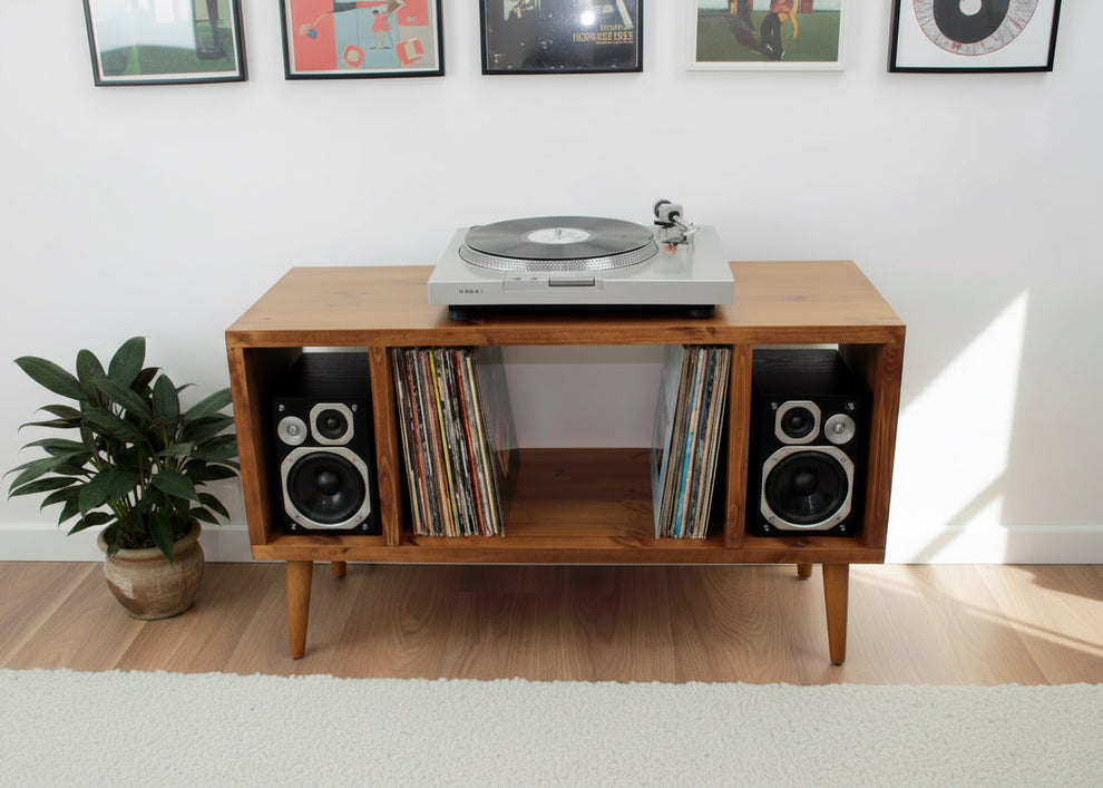 Minimalist Record Player Stand, Entertainment Cabinet, Record Player ...