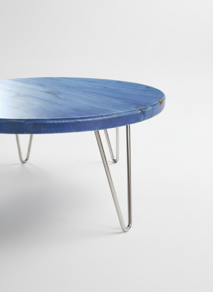 Round Low Coffee Table |Solid Wood Side Table