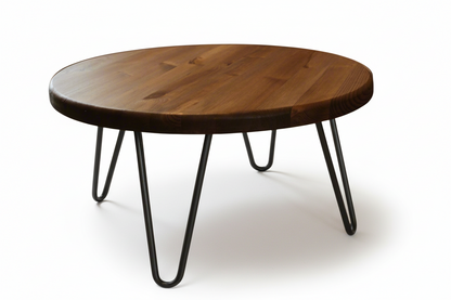 Round Low Tea & Coffee Table | Solid Wood Side Table