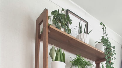 Wooden Free Standing Shelving, Mid-Century Shelving, Unit with Storage Space