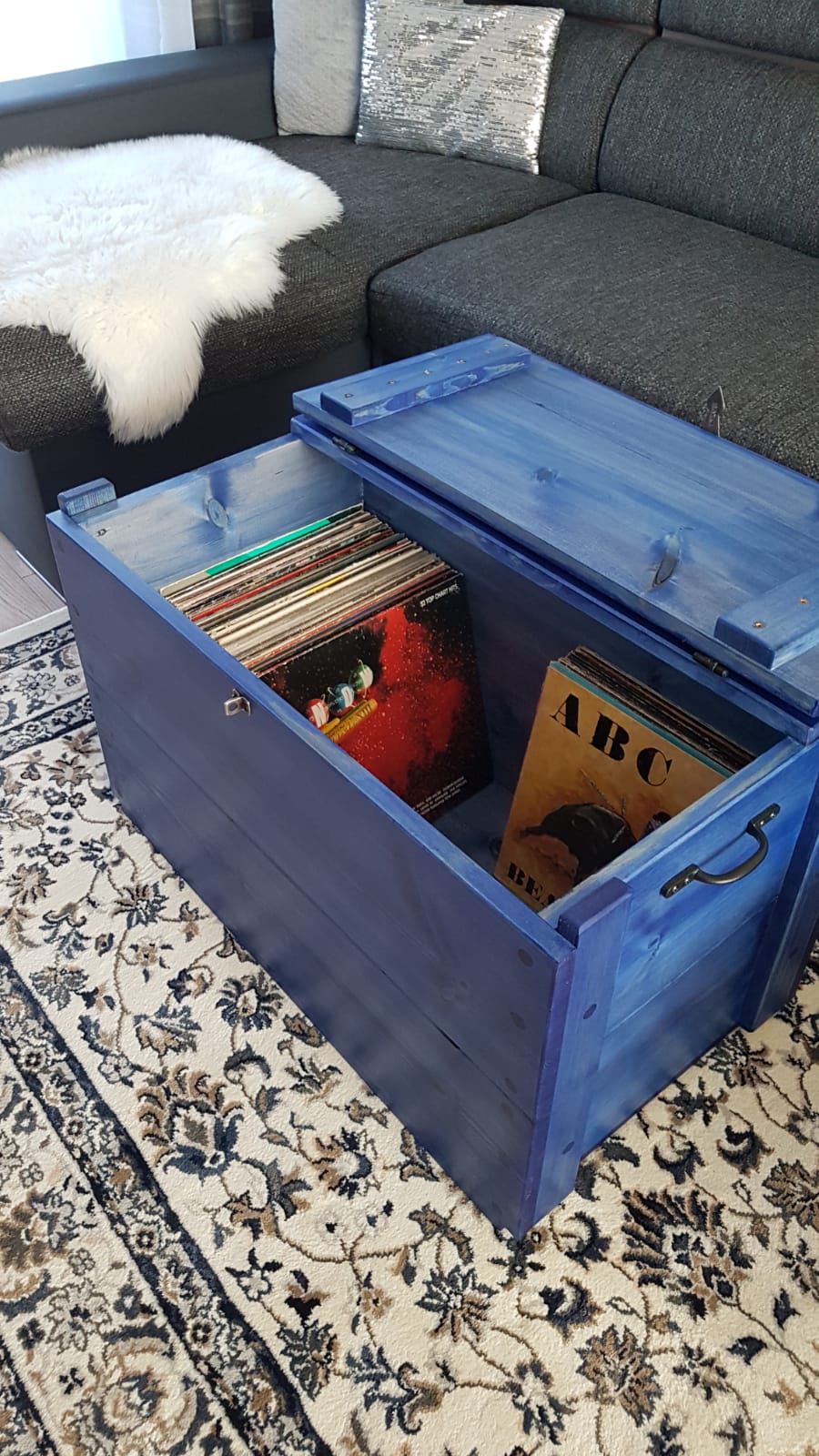 Wooden Storage Chest Trunk Blanket Box Chest Trunk Vintage Coffee Table Ottoman COLOURLIMITED