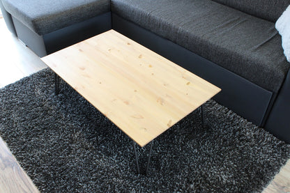 Rustic Industrial Coffee Table, Rectangle Low Table, Side Table, Made with Solid Wood - Available in many Colours!