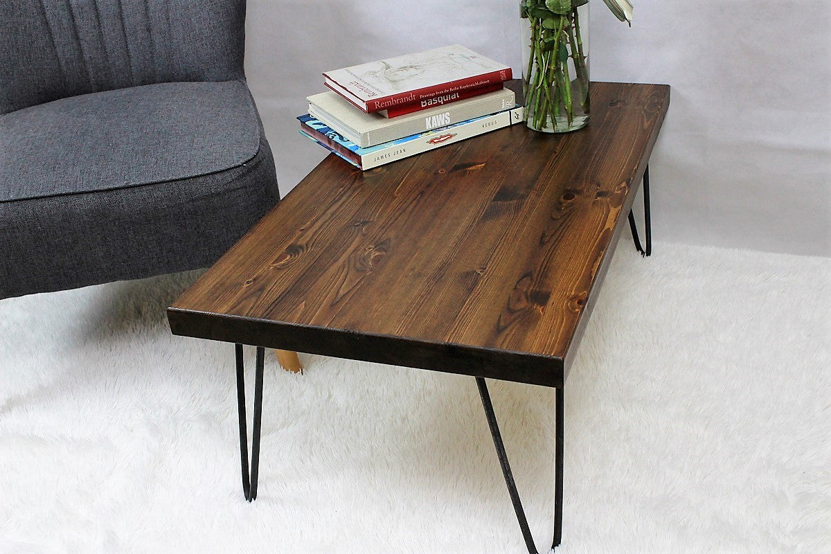 Low Coffee Table, Cocktail- Tea Table, Side Table made with Solid Wood COLOUR FURNITURE 