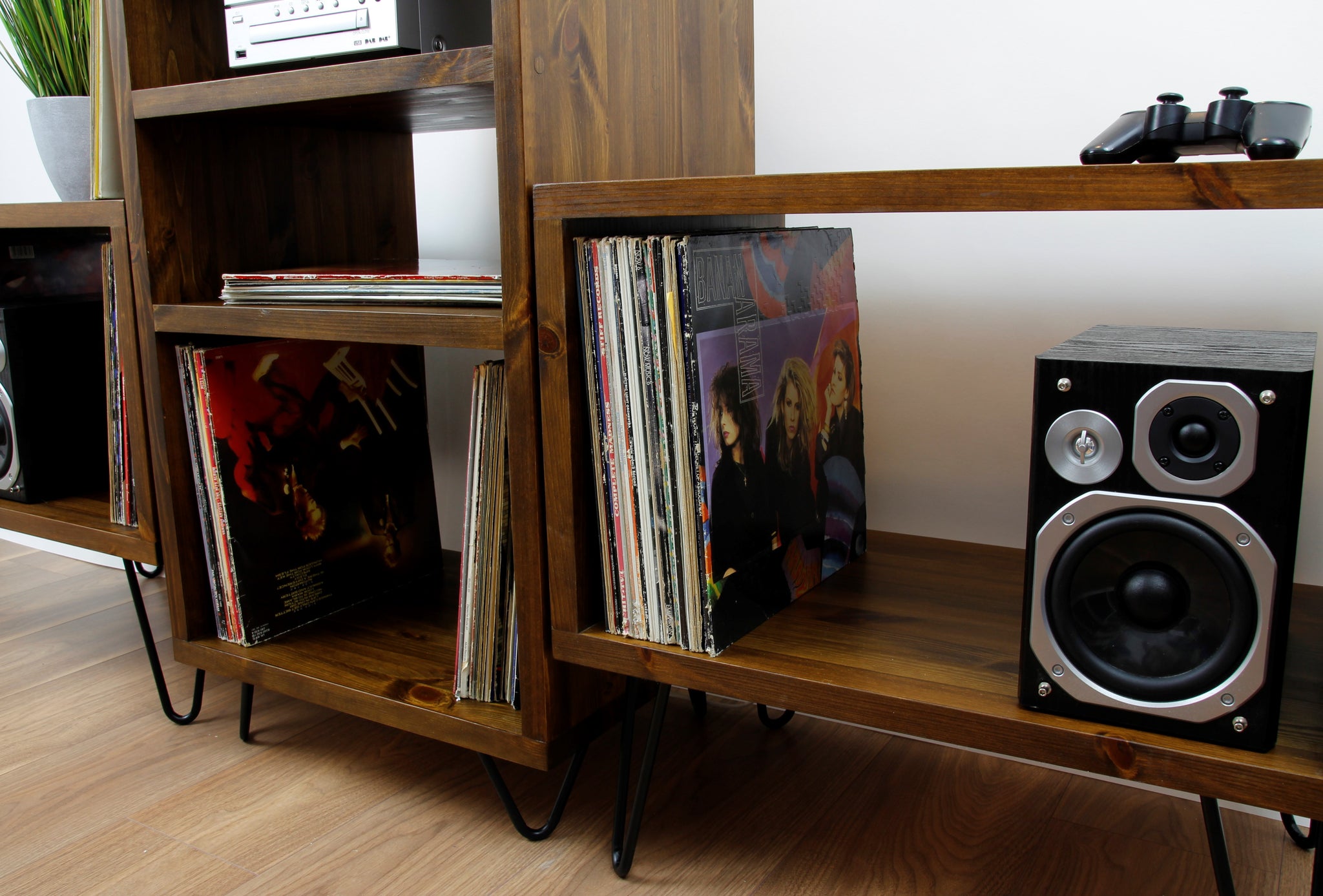 Rustic Industrial Record Player Stand - Record Player stand with ...