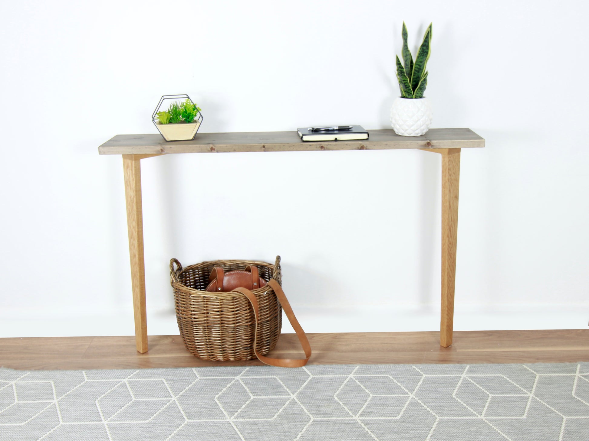Hallway Console Table, Sideboard Table with Solid Oak Legs COLOUR FURNITURE