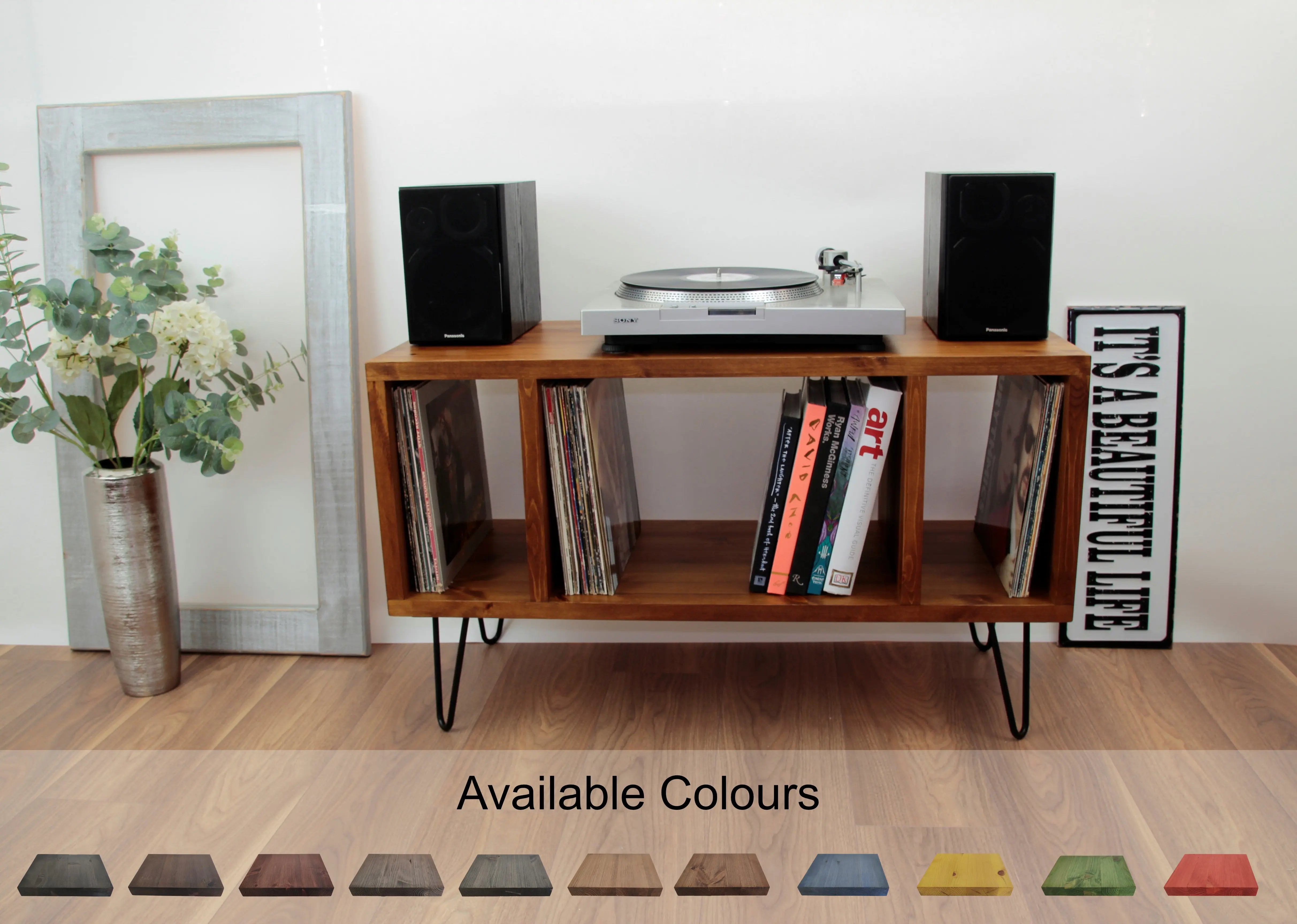 Vinyl record player online stand ikea